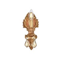 Elegant Lighting - Monarch 1 light Wall Sconce Golden Teak (Smoky) Royal Cut Crystal - French Gold