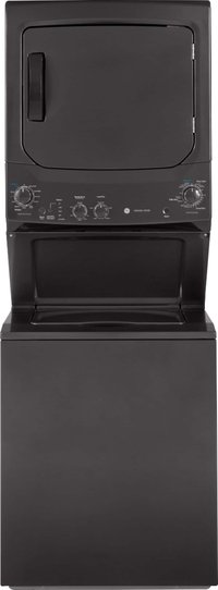 GE - 3.8 Cu. Ft. Top Load Washer and 5.9 Cu. Ft. Gas Dryer Laundry Center - Diamond Gray