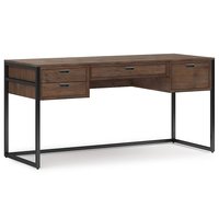 Simpli Home - Richmond solid acacia wood Modern Industrial 60 inch Wide Desk - Rustic Natural Aged Brown