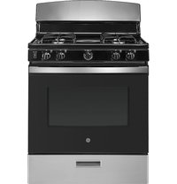 GE - 30 in. Wide 4 Burners 4.8 Cu. Ft. Freestanding Gas Range with Precise Simmer Burner and Sealed Cooktop Burners - Stainless Steel