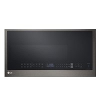 LG - 1.7 Cu. Ft. Convection Over-the-Range Smart Microwave with Sensor Cooking and Air Fry - Black Stainless Steel