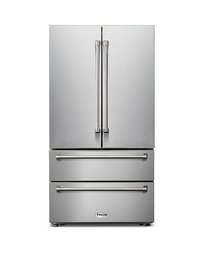 Thor Kitchen - 36 in. Wide 22.5 Cu. Ft. Professional French Door Counter Depth Refrigerator with Ice Maker - Stainless Steel