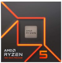 AMD - Ryzen 5 7600 6-core - 12-Thread 4.0 GHz (5.2 GHz Max Boost) Socket AM5 Unlocked Desktop Processor - Silver