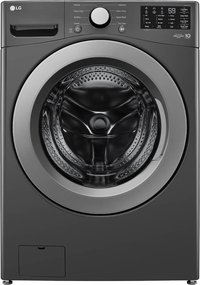 LG - 5.0 Cu. Ft. High-Efficiency Stackable Front Load Washer with 6Motion Technology - Middle Black