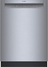 Bosch - 100 Series 24" Front Control Smart Built-In Hybrid Tub Dishwasher with PureDry, 50 dBA - Stainless Steel