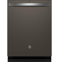 GE - 24" Top Control Built-In Stainless Steel Tub Dishwasher with 3rd Rack, Sanitize Cycle and 45 dBA - Slate