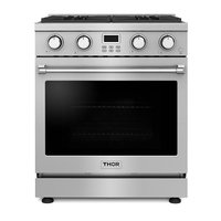 Thor Kitchen - 30 in. Wide 4 burner 4.8 Cu. Ft. Freestanding LP Gas Convection Range - Stainless Steel