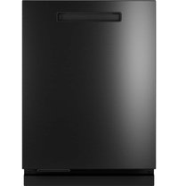 GE Profile - 24" Top Control Smart Built-In Stainless Steel Tub Dishwasher with 3rd Rack, Microban Protection and 42 dBA - Black Stainless