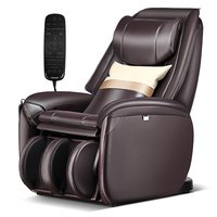 Costway - Full Body SL Track Zero Gravity Massage Chair with Pillow Reversible Footrest Heat - Brown