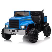 Jojoka - 24V Kids Ride On Electric UTV Car, Remote Control, 4 Motors, Music, Spring Suspension, 2-Seater Dump Bed - Blue