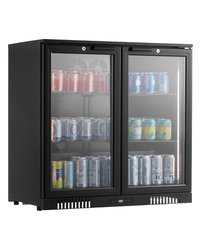 VEVOR - Beverage Refrigerator Cooler, 246 Can Beverage Fridge, Soda Beer Fridge with Glass Doors - Black