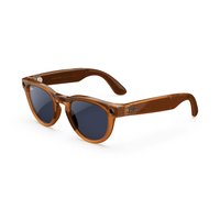 Ray-Ban Meta - Headliner glasses with Meta Ai, Audio, Photo, Video Compatibility - Clear to Blue Transition Lenses - Shiny Caramel