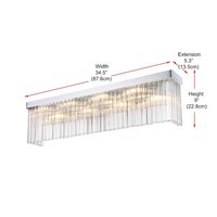 Elegant Lighting - Harlow 34 inch Wall Sconce - Chrome
