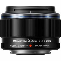 Olympus - M.ZUIKO DIGITAL 25 mm f/1.8-22 Wide Angle Aspherical Fixed Lens Micro Four Thirds Mount - Black
