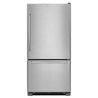 KitchenAid - 19 Cu. Ft. Bottom-Freezer Refrigerator with Produce Preserver - Stainless Steel