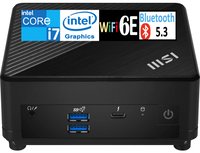 MSI - Cubi 5 Mini Desktop (Intel i7-1255U, 16GB DDR4, 512GB PCIe SSD, Intel Iris Xe, Thunderbolt 4, WiFi 6E, Win 11 Pro) - Black