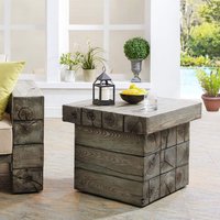 Manteo Rustic Coastal Outdoor Patio Side Table by Modway - Light Gray