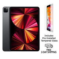 Apple - Refurbished Excellent - Refurbished iPad Pro 11" (2021) A2377 (WiFi) 128GB w/ Pre-Installed Tempered Glass - Space Gray