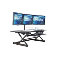 Rocelco - 46" Large Height Adjustable Standing Desk - Black