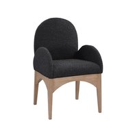 Meridian Furniture - Waldorf Boucle Fabric Dining Chair - Black