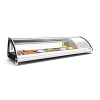 Koolmore - 60 in. Glass Sushi Countertop Display Refrigerator with 6 Stainless Steel Trays (KM-SR60-WH) - White