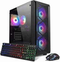 STGAubron - Gaming Desktop PC, Intel Core i7 8th Gen up to 4.1G, GeForce RTX 3050 6G, 16G DDR4, 512G SSD, WiFi 6, Win11H - Black