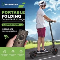 Loheer - WHOSU J03 PRO Electric Scooter 350W Motor 19 MPH Portable Folding Commuting Adults App Control - Black