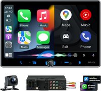 Reds Spade - Double din car stereo carplay radio screen for audio receivers play android auto touchscreen 240w chn - 10.1"