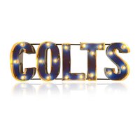 Imperial - Indianapolis Colts 29" x 9" Lighted Recycled Metal Sign - Multicolor