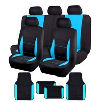 COTTAGE - Car Seat Covers Front Seats Rear Bench Polyester Protectors Easy Installations Split Classic Man Lady Truck - Black Front Pair