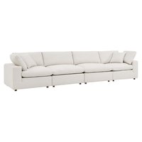 Commix Down Filled Overstuffed Boucle Fabric 4-Seater Sofa by Modway - White