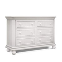 Sorelle - Finley RTA 6 Drawer Double Dresser - White