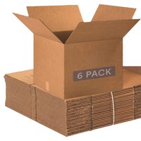 HM 1810 - BOX USA Moving Boxes L x W x H 10 Pack Corrugated Cardboard Box Shipping Mailing Packing - Large 6-Pack
