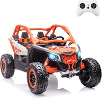 Homhougo - Licensed CAN-AM 24V 2 Seater Kids Ride On UTV with Dual Batteries & 4x200W - Orange