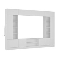 FUFU&GAGA - Contemporary Entertainment Center & TV Stand - Ideal Media Console for Living Room, Fits up to 75" TV - White