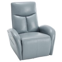 Boyel Living - Power Recliner Chair with Lumbar Support Max Swivel Degree 270° Heavy Duty Motion Mechanism with USB and Type-C Ports - Blue