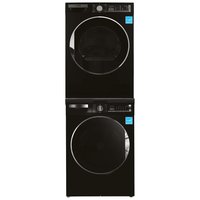 Conserv - LUXE Energy Star Compact Stackable Washer 2.2 cf 110 V+ Electric Dryer 4 Cf Ventless Sensor w/Shelf 220V - Matte Black