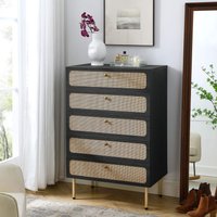 Chaucer 5-Drawer Chest by Modway - Black