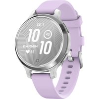 Garmin - Lily 2 Active GPS Smartwatch 33 mm Anodized Aluminum - Silver with Purple Jasmine Silicone Band - (2024)