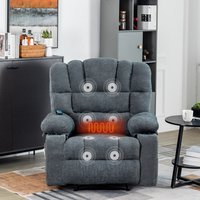 APRILSOUL - Massage Recliner Chair Sofa with Heating Vibration - Gray