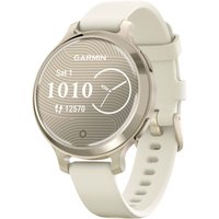 Garmin - Lily 2 Active GPS Smartwatch 33 mm Anodized Aluminum - Lunar Gold with Bone Silicone Band - (2024)