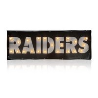 Imperial - Las Vegas Raiders 25" x 9" Lighted Recycled Metal Street Sign - Multicolor