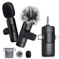 Earthley Blooms - 3 In 1 Wireless Lavalier Microphones For Ipad Camera And Android Devices Mini Microphone Recording Noise - Default