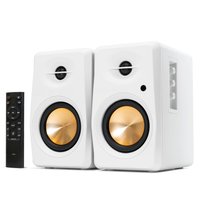Pacoar Cade - Prosonic Bt30(2023 Version) Active Bookshelf Speakers Studio Monitor Home Theater Turntable Optical Input Coaxial Rca - White