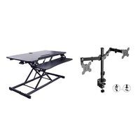 Rocelco - 43" Height Adjustable Standing Desk Converter - Black