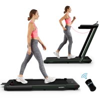Ecooso - 2.25HP 2 in 1 Folding Treadmill with APP Speaker Remote Control - Black