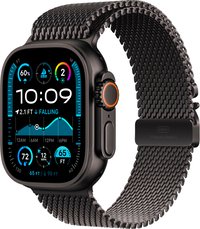 Apple Watch Ultra 2 (GPS+Cellular) 49mm Titanium Case with Black Titanium Milanese Loop - Small - Black - (2024)