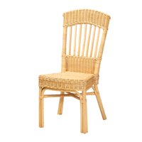 bali & pari - Barito Modern Bohemian Rattan Dining Chair - Natural Brown