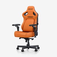 AndaSeat - Kaiser 4 Pro-Level Gaming Chair with Superior Leather, Upgraded Lumbar, Wide Seat & 6D Armrests – L Size - Blaze Orange