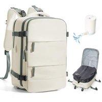 Pacoar Cade - Vacuum Backpack Travel With System Vacpack Backpacks Pump 18 14 8 Personal Item Bag United Airlines Approved Laptop - A6-beige With Green-Large